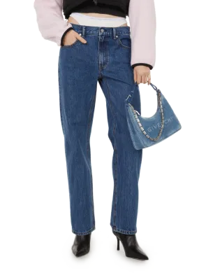 ALEXANDER WANG  Pantalon en denim de coton  - Bleu