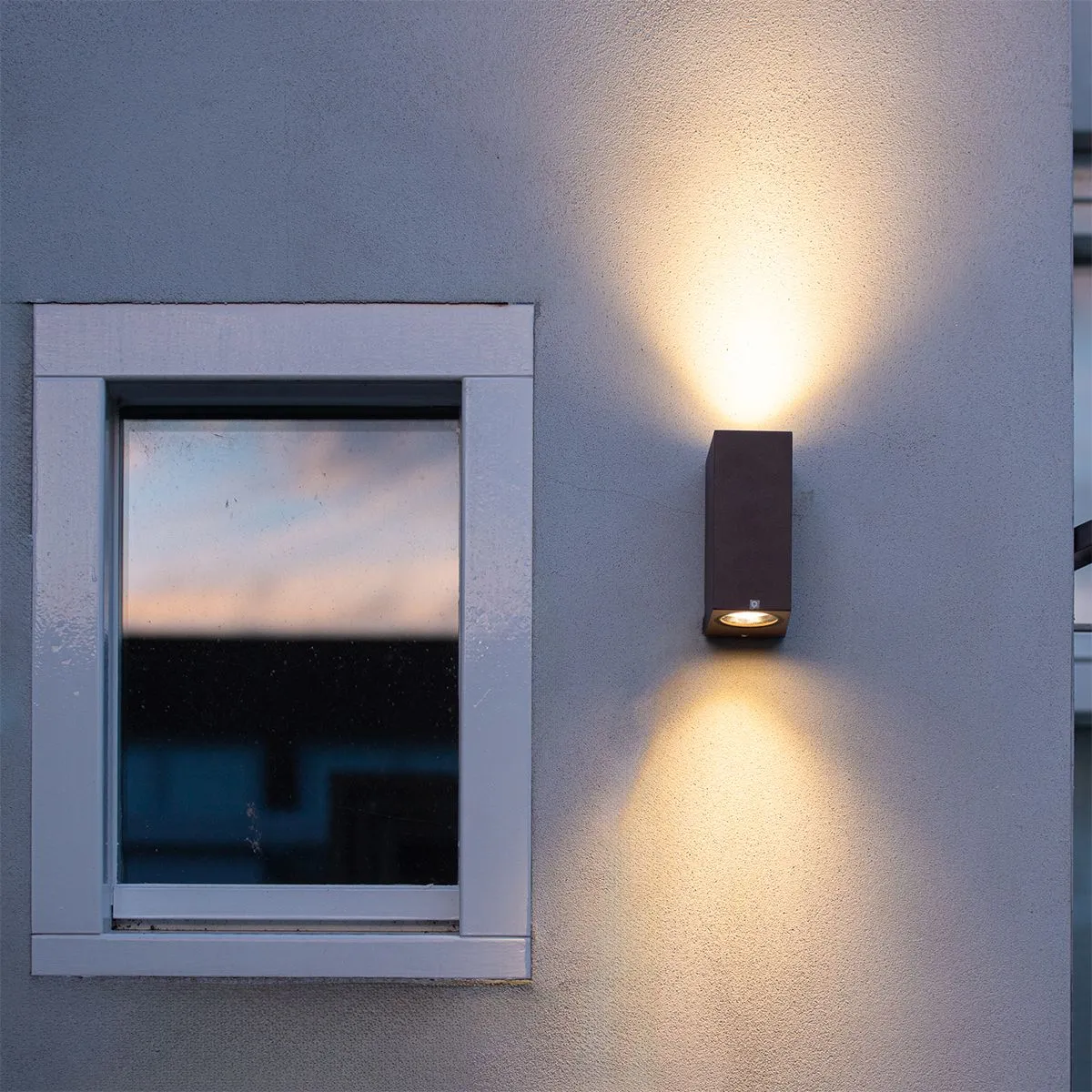 Applique murale industrielle brun rouille 2 lumières IP44 - Baleno