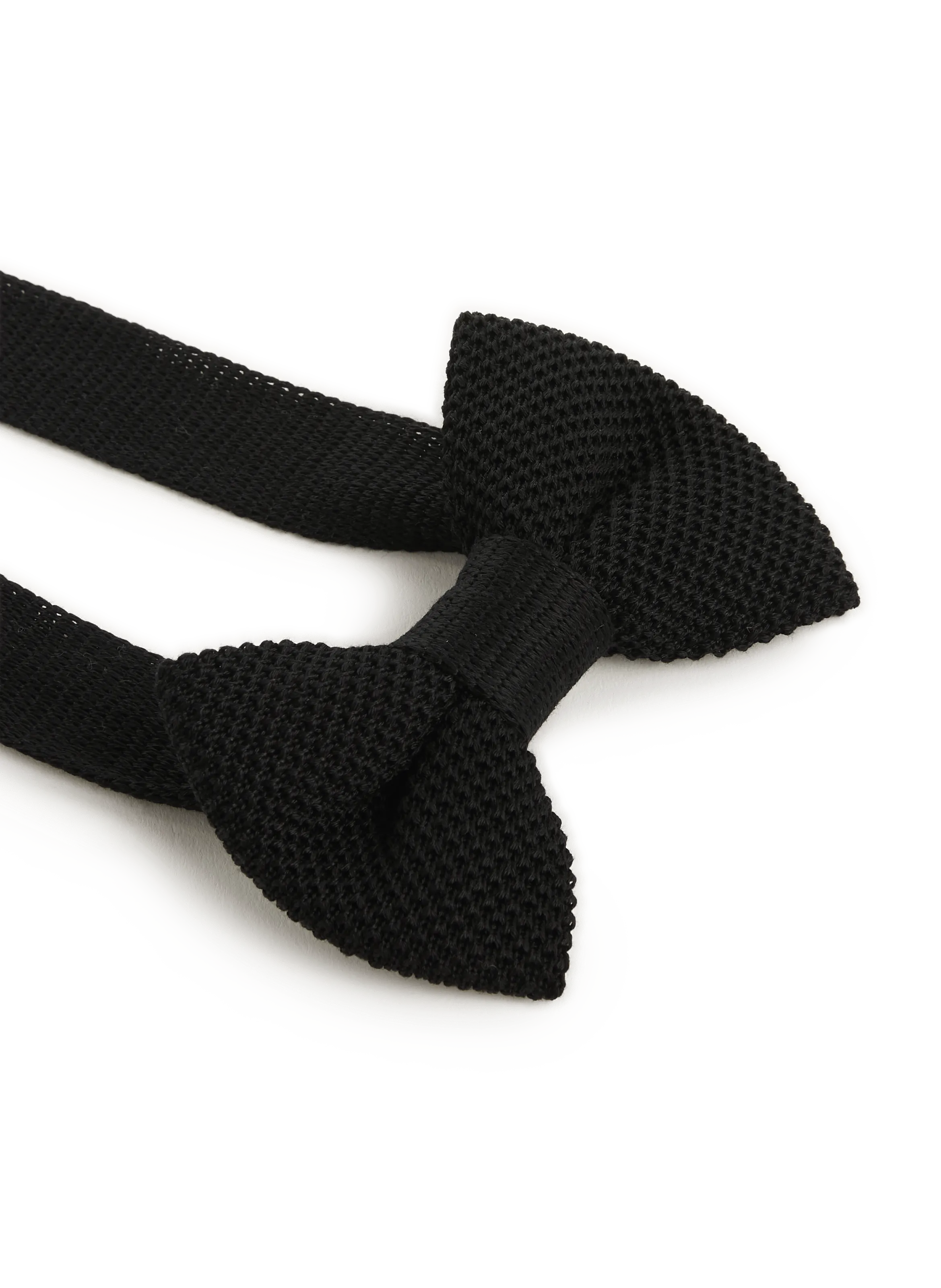 AU PRINTEMPS PARIS  Noeud papillon en maille de coton - Noir
