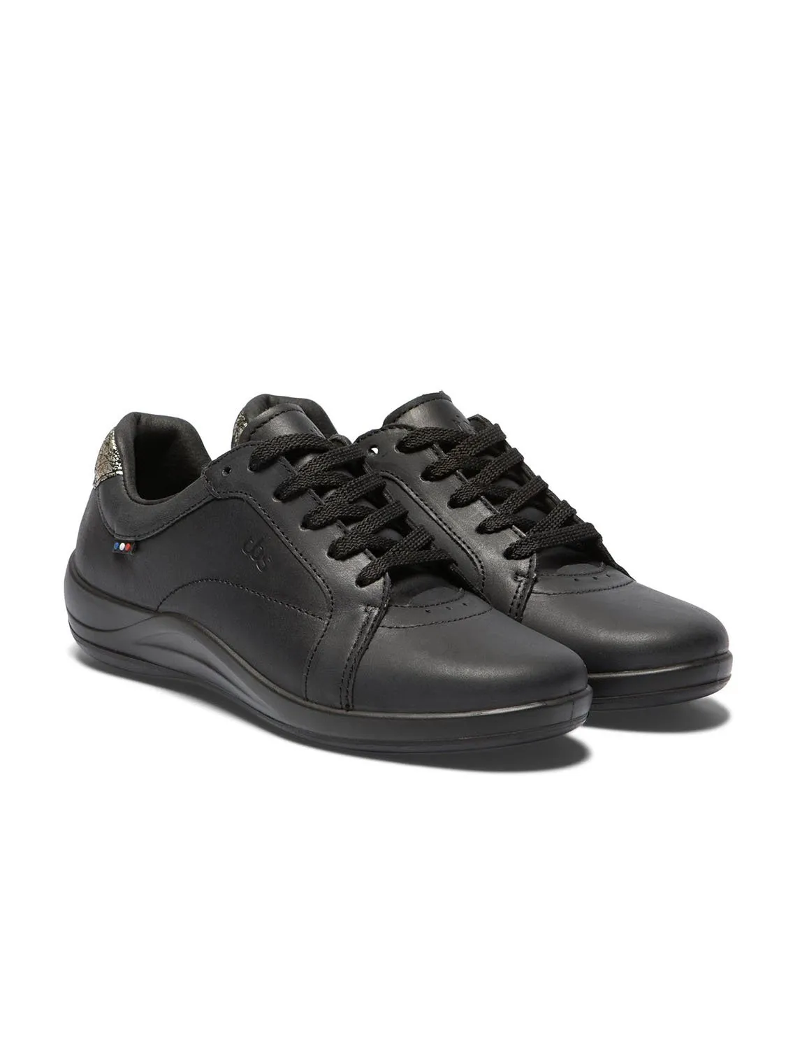 Baskets Femme Confort Dessus Cuir Noir tbs