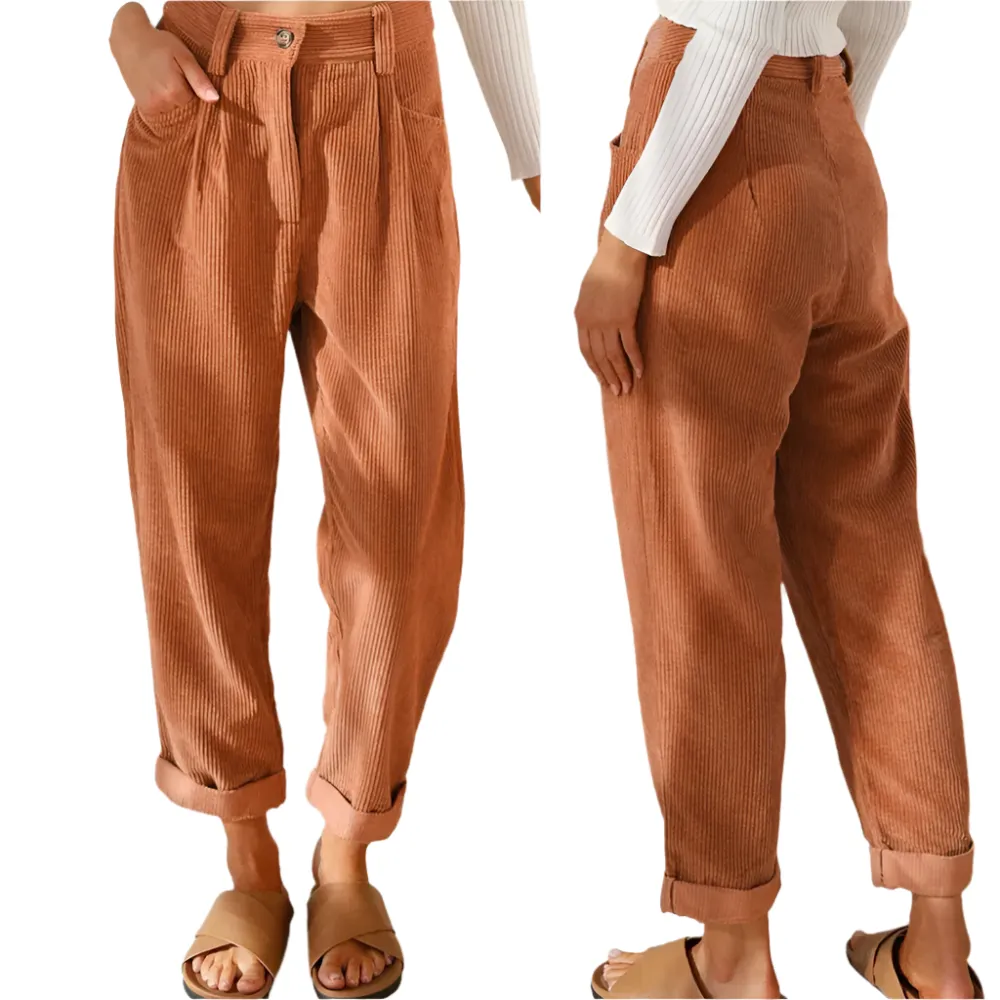 Becky - Pantalon en Velours Ctelé pour Femmes