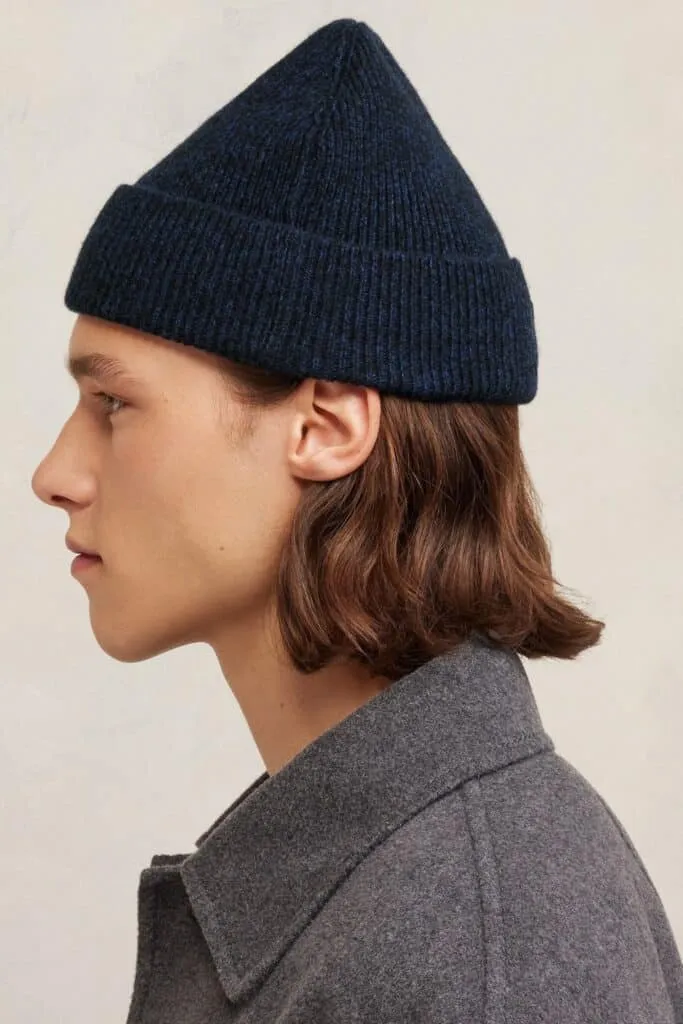 Bonnet Bleu Nuit Cœur Bleu