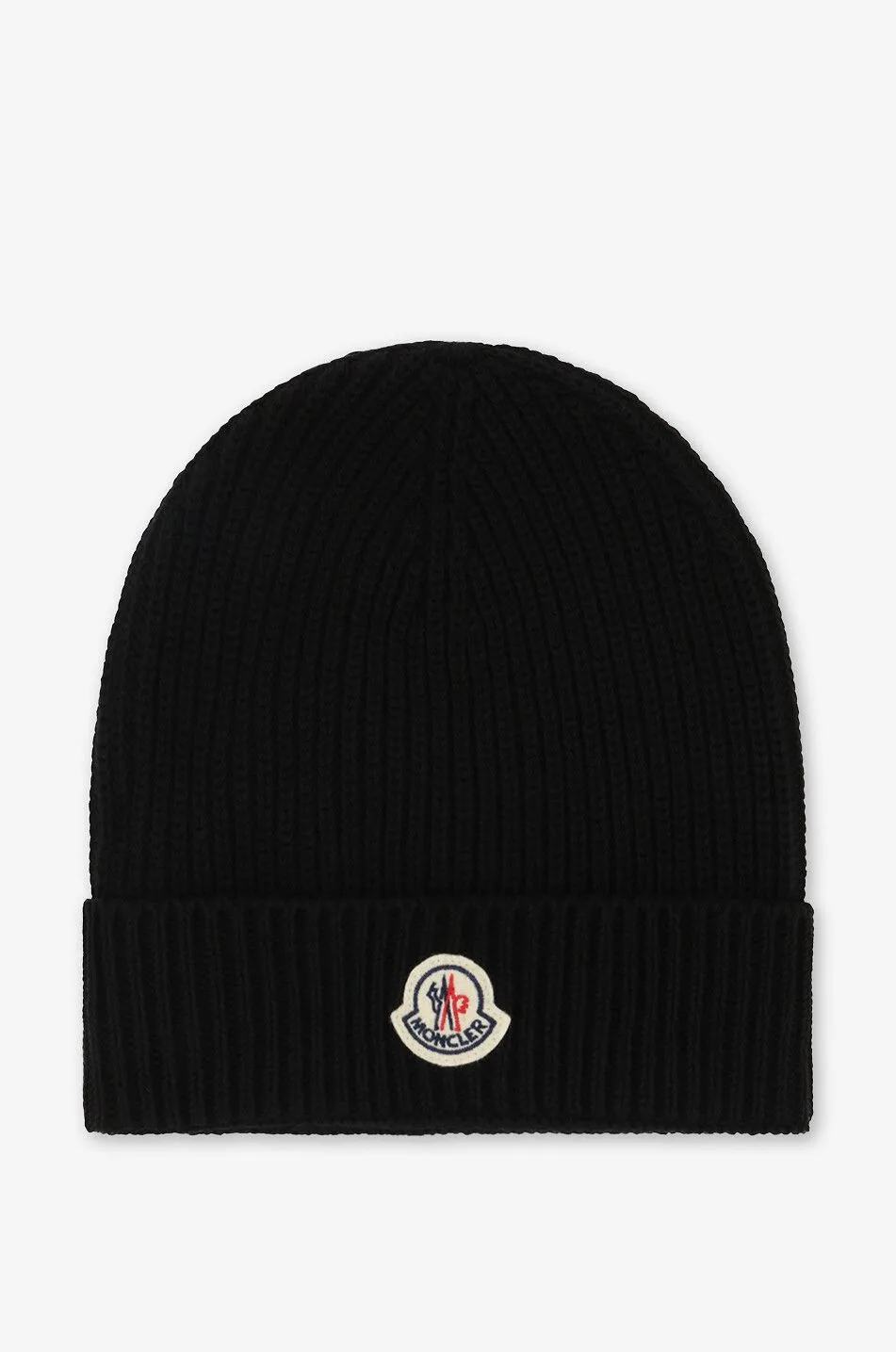 Bonnet côtelé en coton à double logo