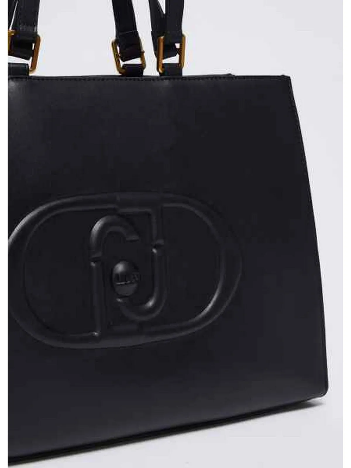 Borse a spalla Donna Liu Jo - Shopping bag con logo monogram - Nero