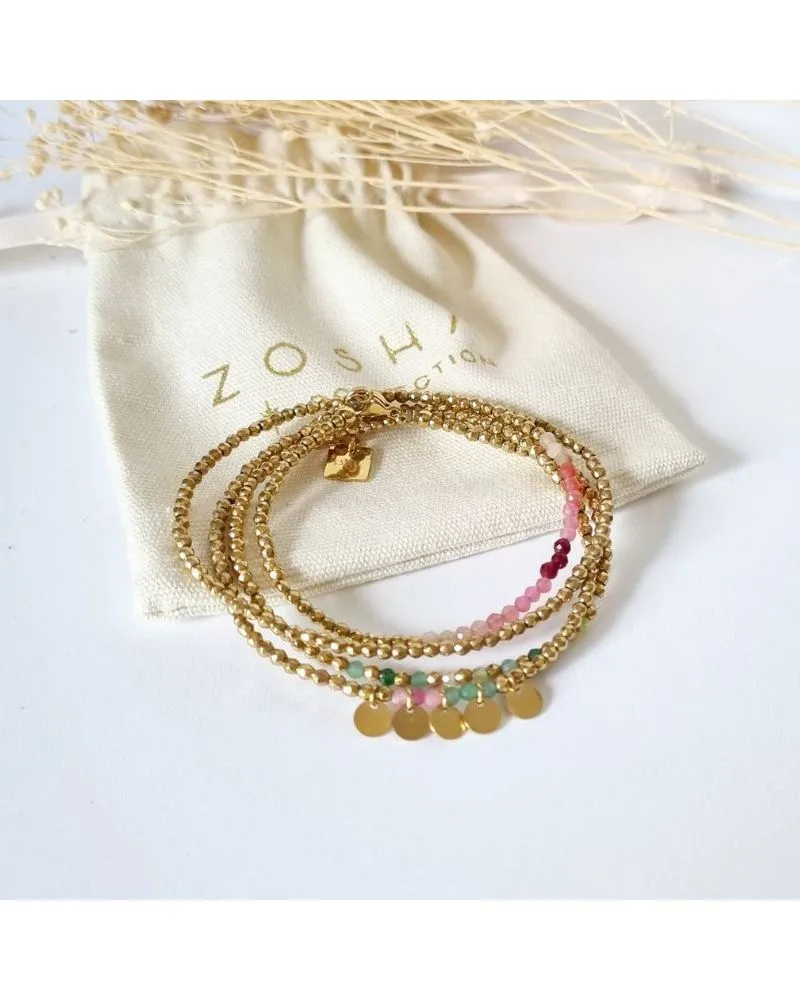 Bracelet Multitours tie & dye bleu | MILË MILA | Zosha Collection