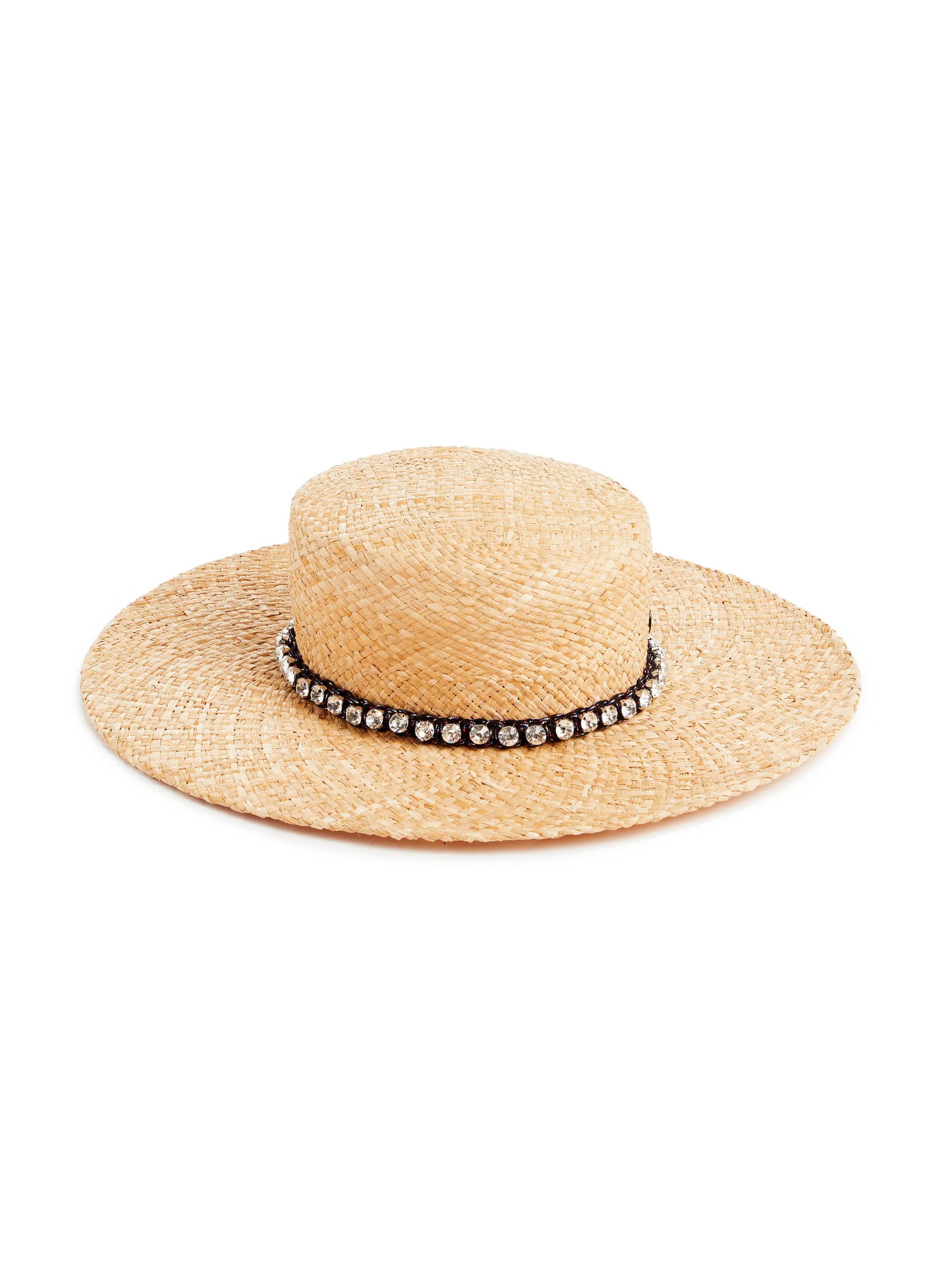 CAPELINE EN PAILLE NATURELLE LANA - MAISON MICHEL pour FEMME | Printemps