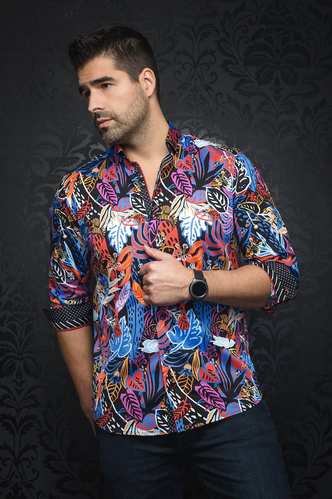Chemise en Knit Au Noir | CENTURION Multi Noir