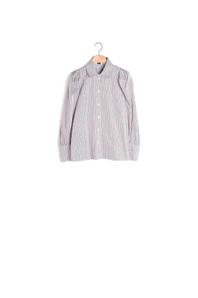 Chemise rayée à manches volumineuses