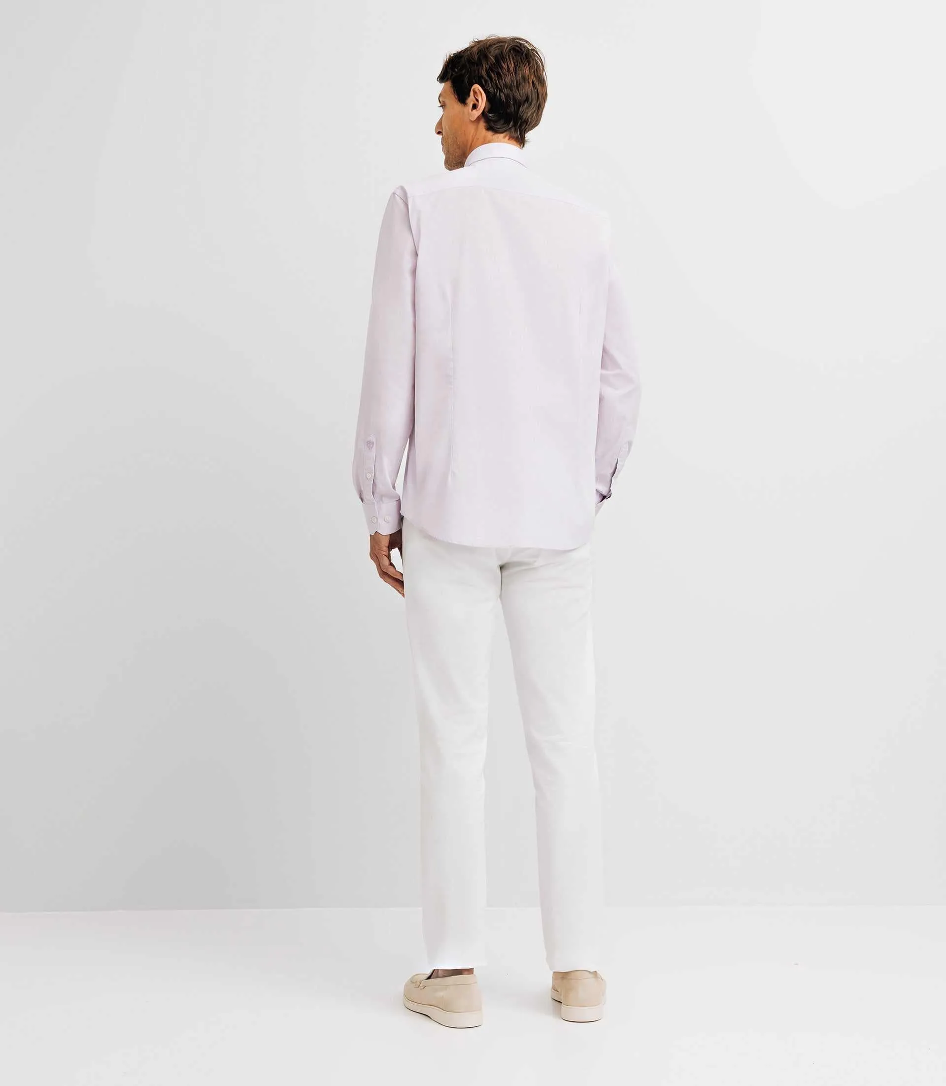 Chemise unie violet parme