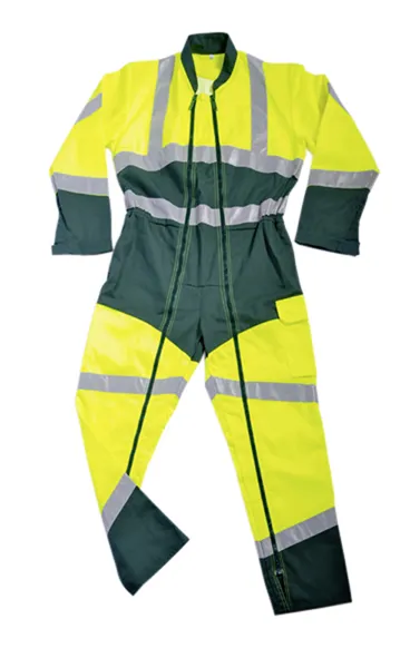 Combinaison 2 ZIP HV Fluo Safe Jaune Fluo / Vert US