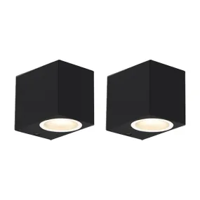 Ensemble de 2 appliques modernes noir IP44 - Baleno I