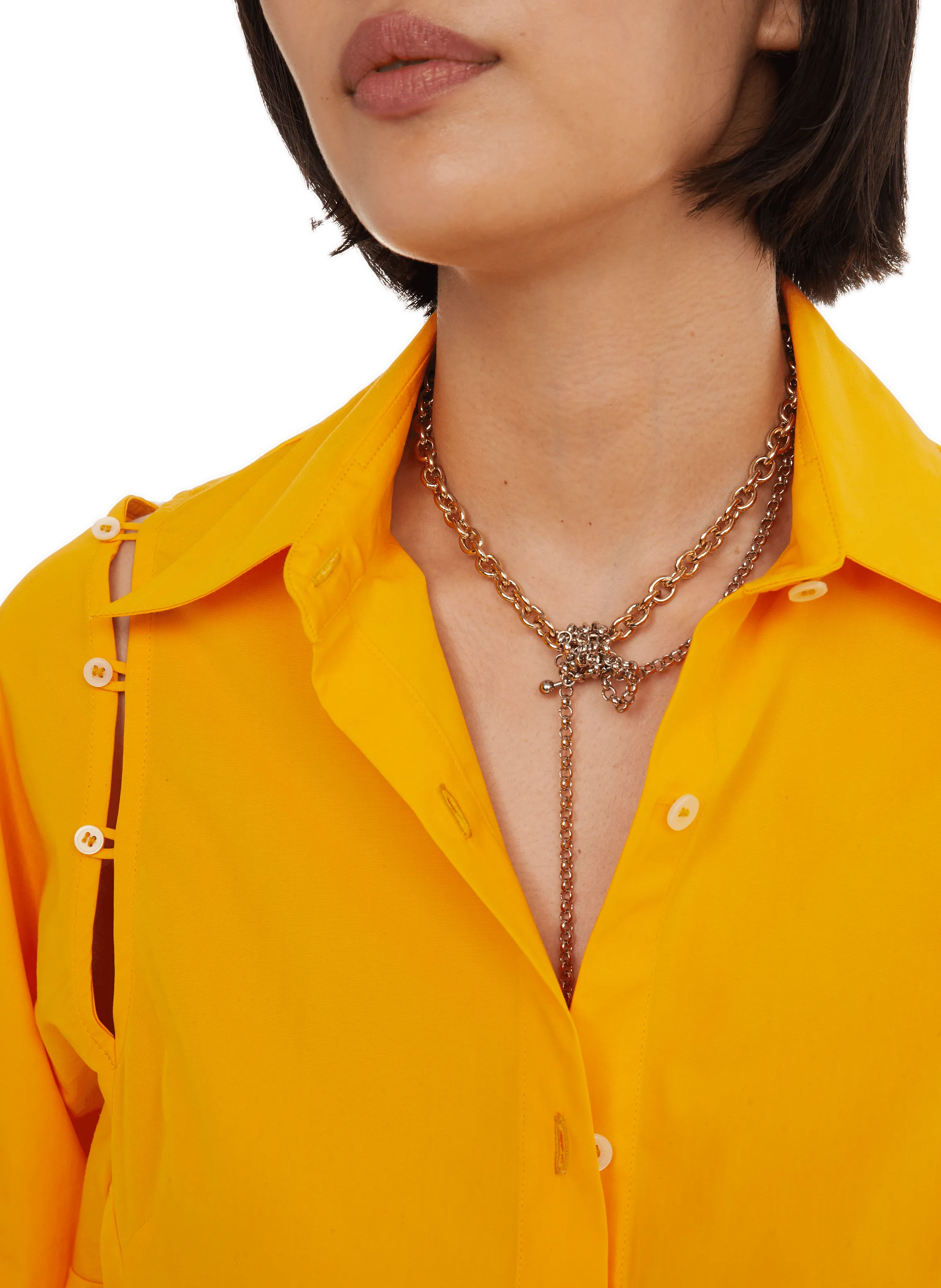 EUDON CHOI  Chemise en coton  - Orange