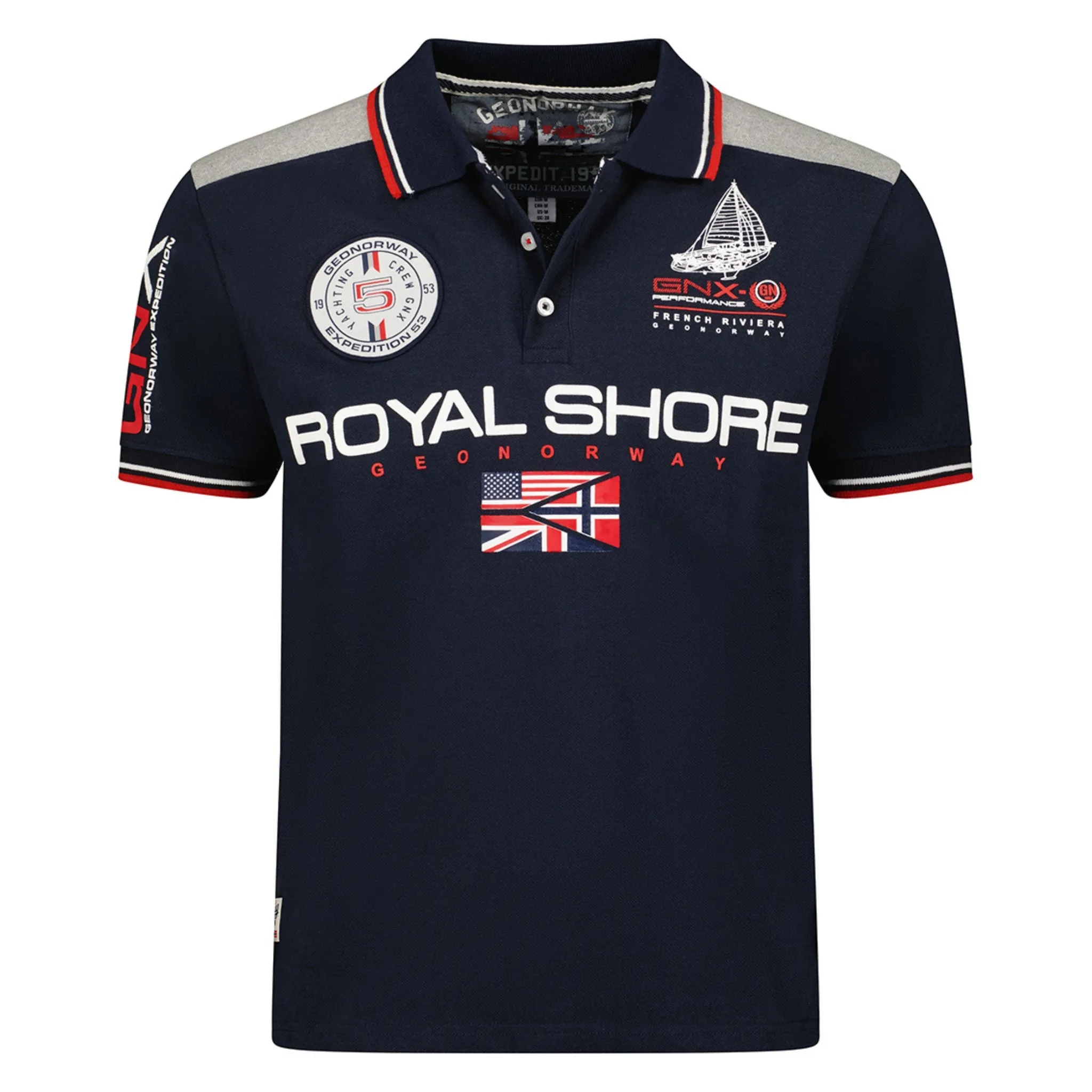 Geographical Norway Kamacho Homme - Polo à manches courtes Marine Marine