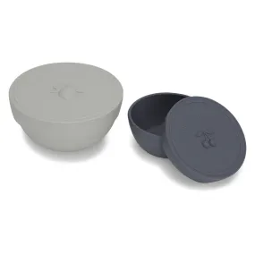 Lot de 2 boites à repas - bleu grisé - Konges Slojd