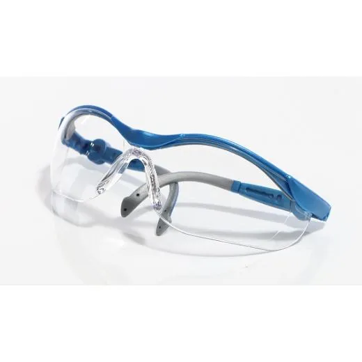 Lunettes de sécurité ELMAG incolore bleu/gris PC2mm anti-rayures et anti-buée branches réglables en longueur et en inclinaison 5