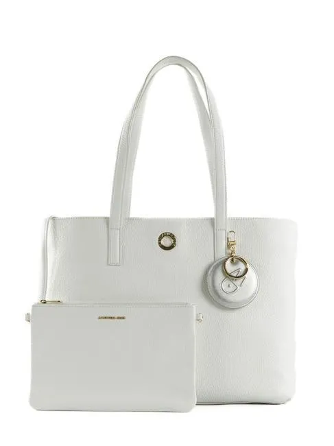 Mandarina Duck Mellow  Mellow Shopping Bag Avec Sachet, En Cuir Blanc Optique - Achetez À Prix Outlet!
