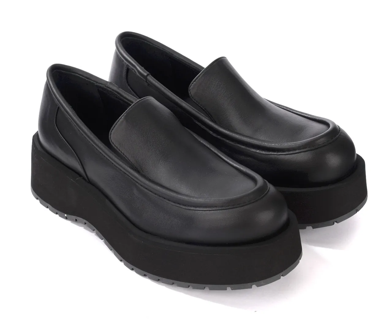 Paloma Barcelò Tibi mocassins en cuir noir