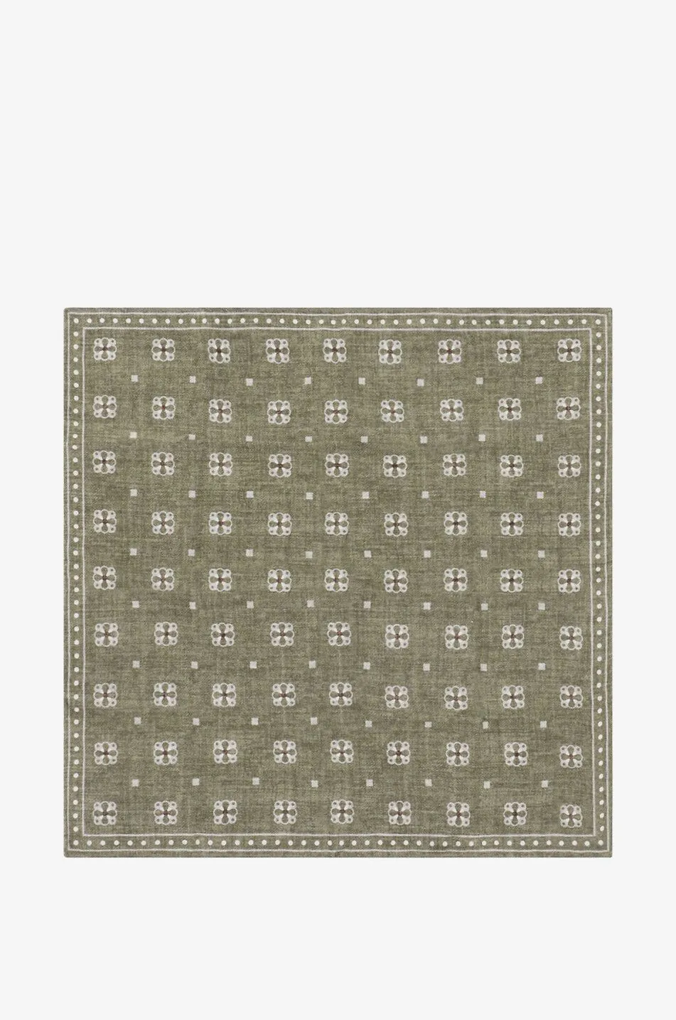 Pochette en soie fleurs et pois