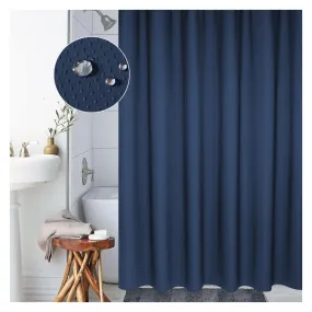 Rideau Douche Étanche Polyester Salle Bain Bleu 240x200 cm