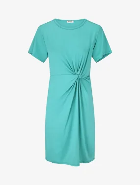 Robe mi-longue à noeud - Bleu clair