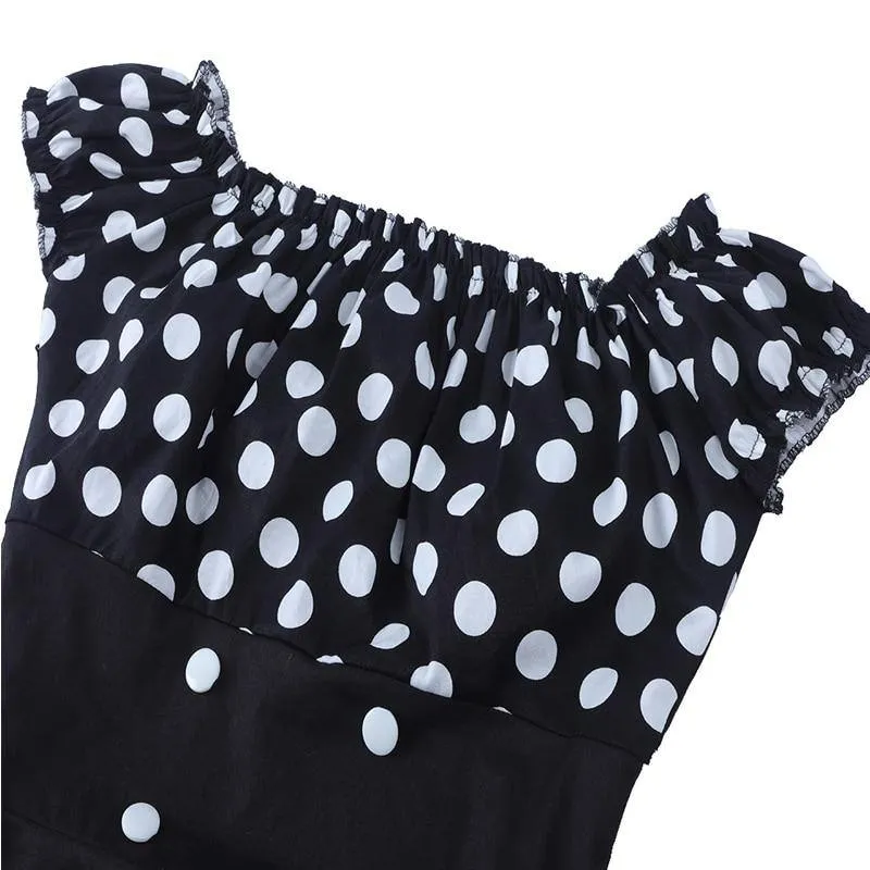 Robe Pin-Up  Noire à paules Dénudées