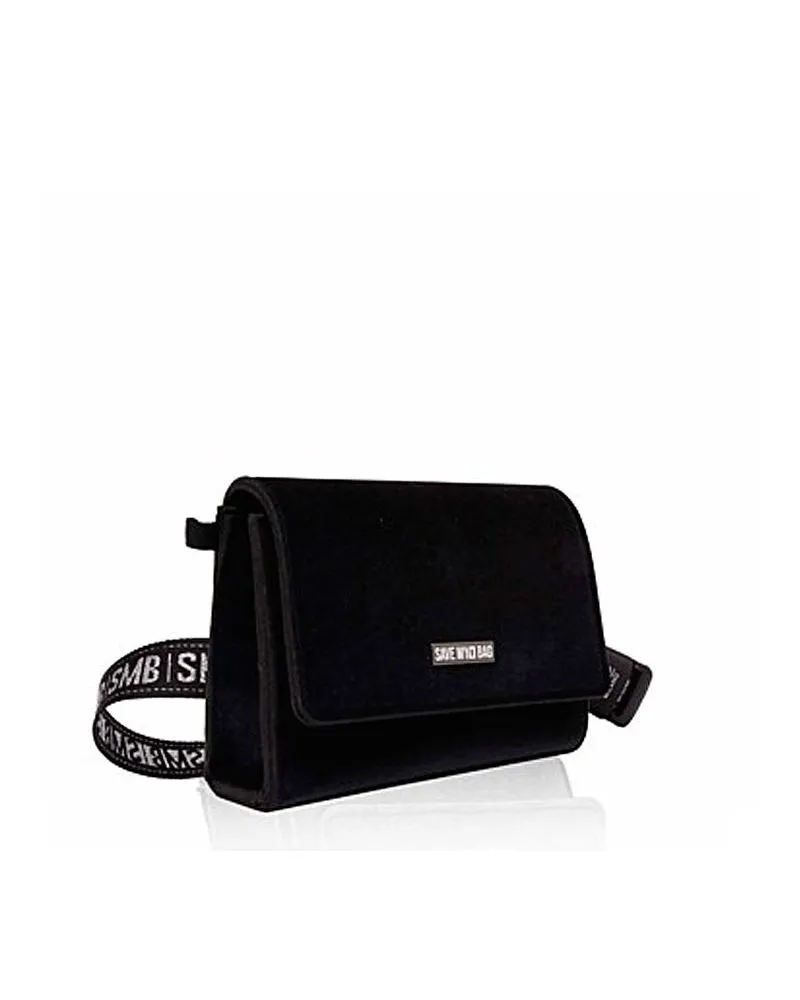 Sac banane velours noir - Marque Save My Bag - Zosha Collection