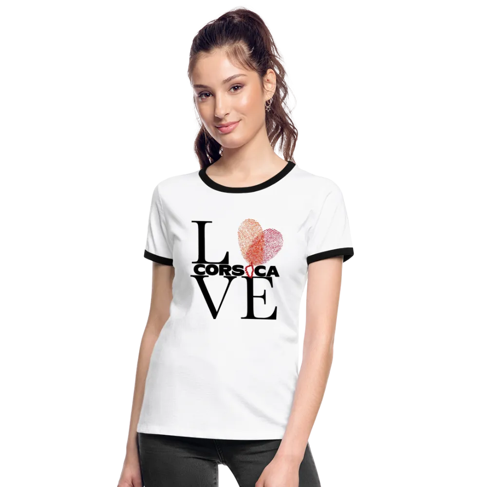 T-shirt contrasté Love Corsica