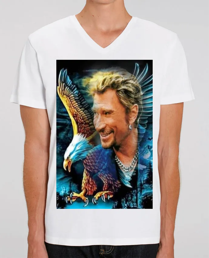 T-shirt homme Dessin de Johnny Hallyday par whitetiger60