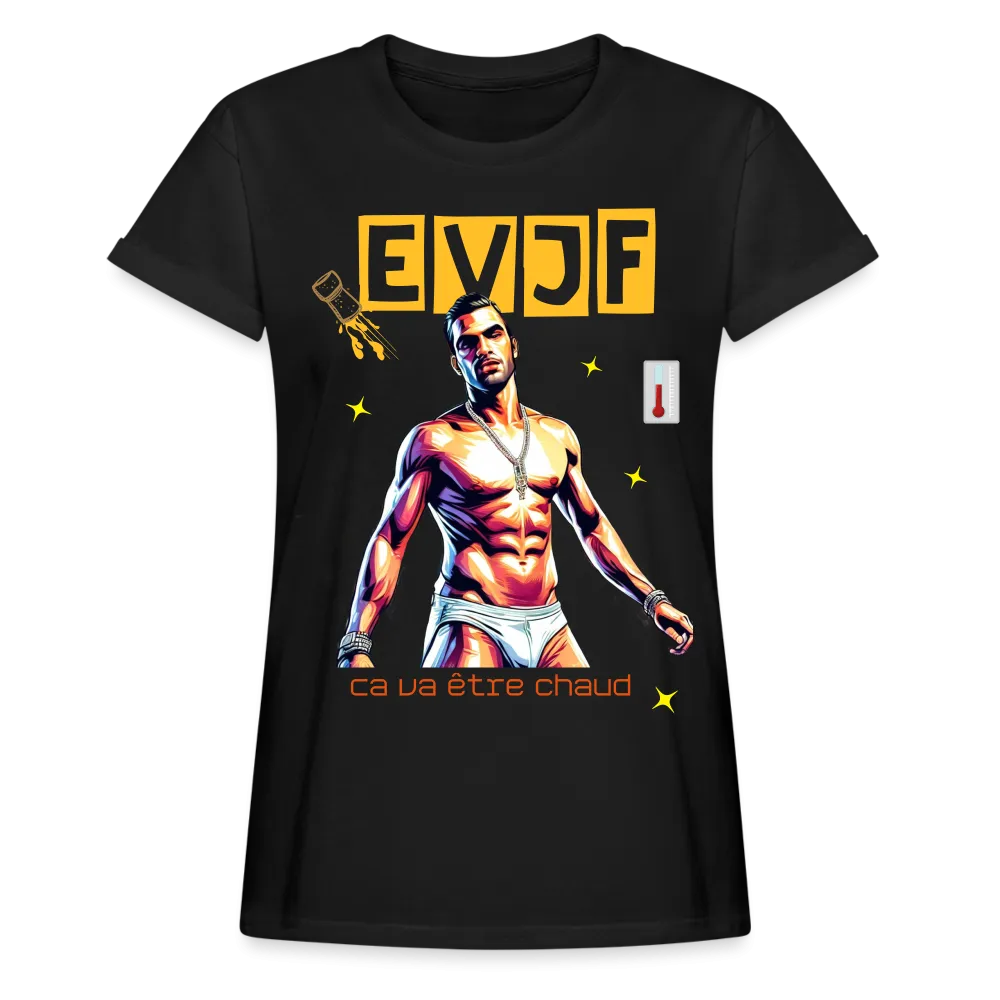 T-shirt oversize Femme, EVJF Ca va être chaud