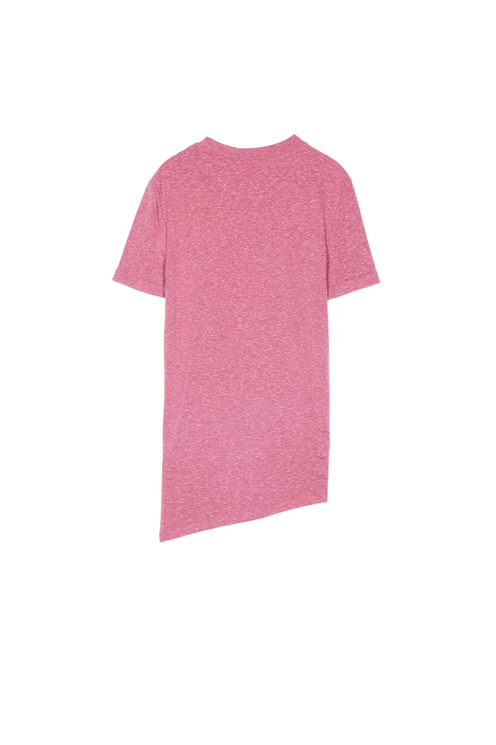 T-shirt trous asymétrique bordeaux