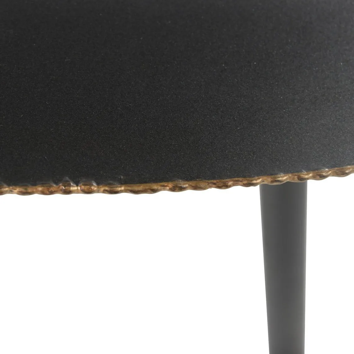 Table Basse 45cm en Métal Noir et Doré EDNA | Table basse 3 SUISSES