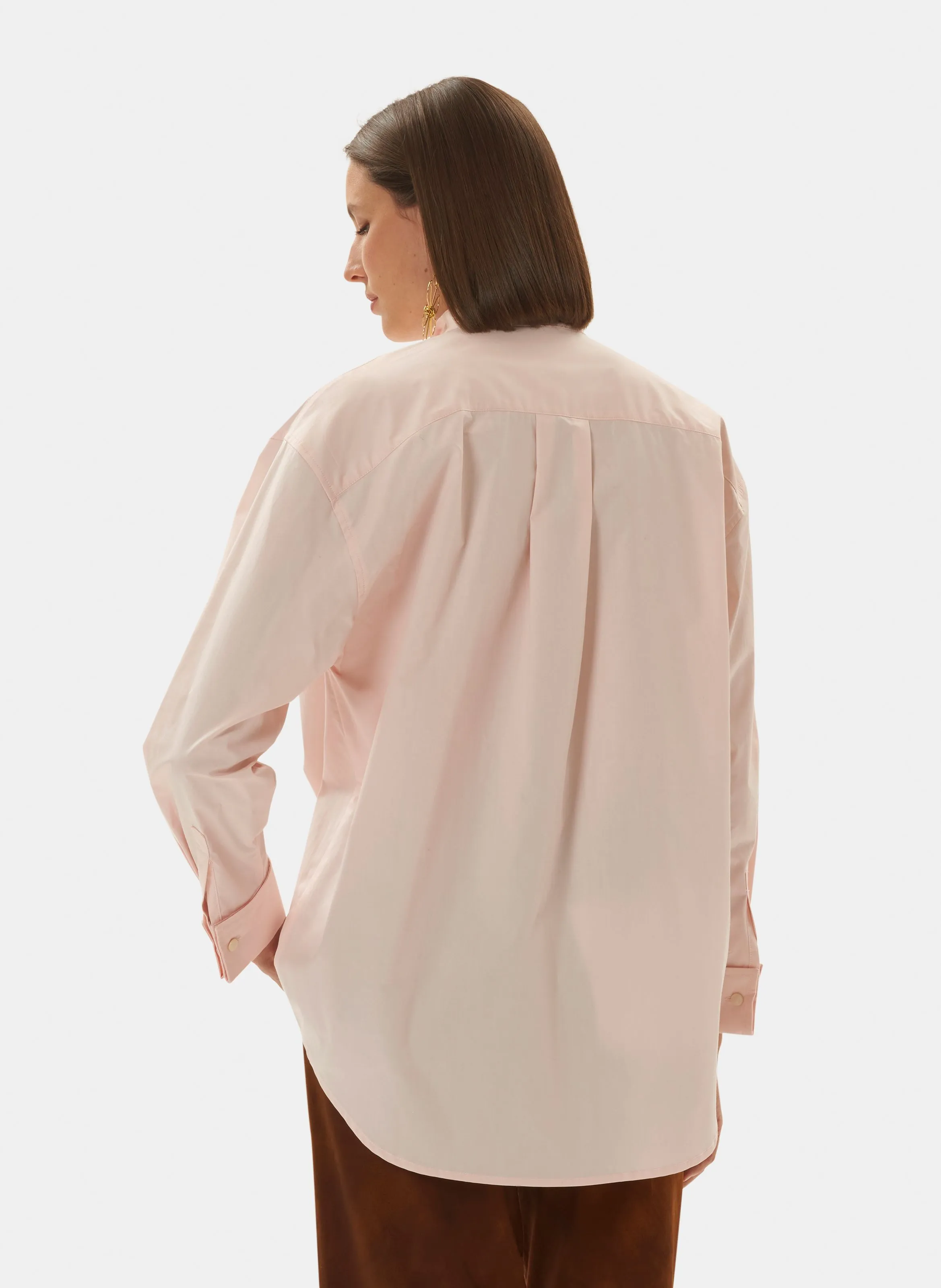 TARA JARMON  Chemise droit  longue longues chemise - carlina - Rose