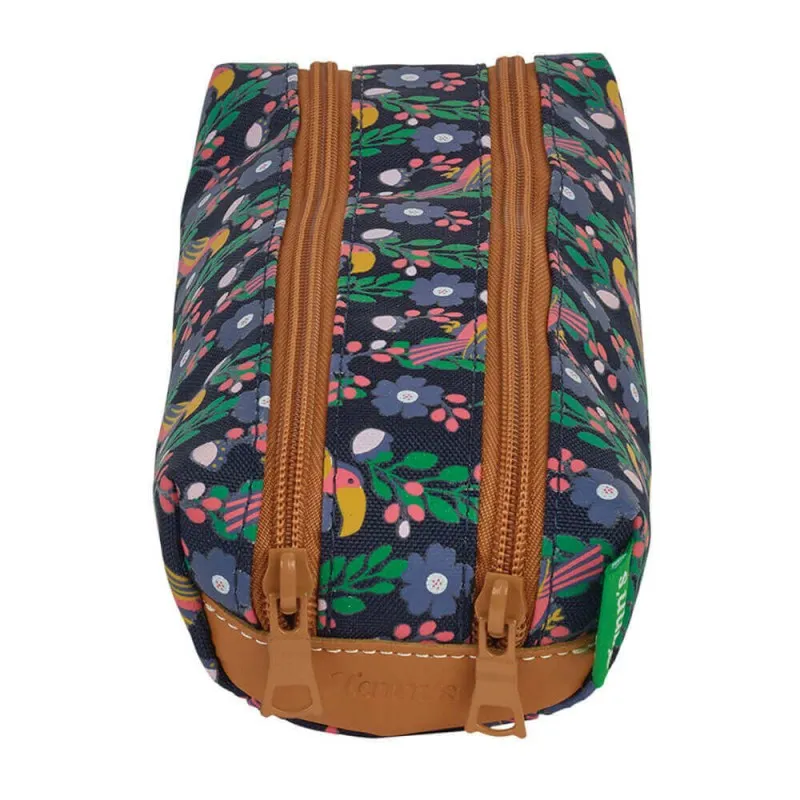 Trousse double TANN'S "Gabrielle" bleu | Planetebag.com