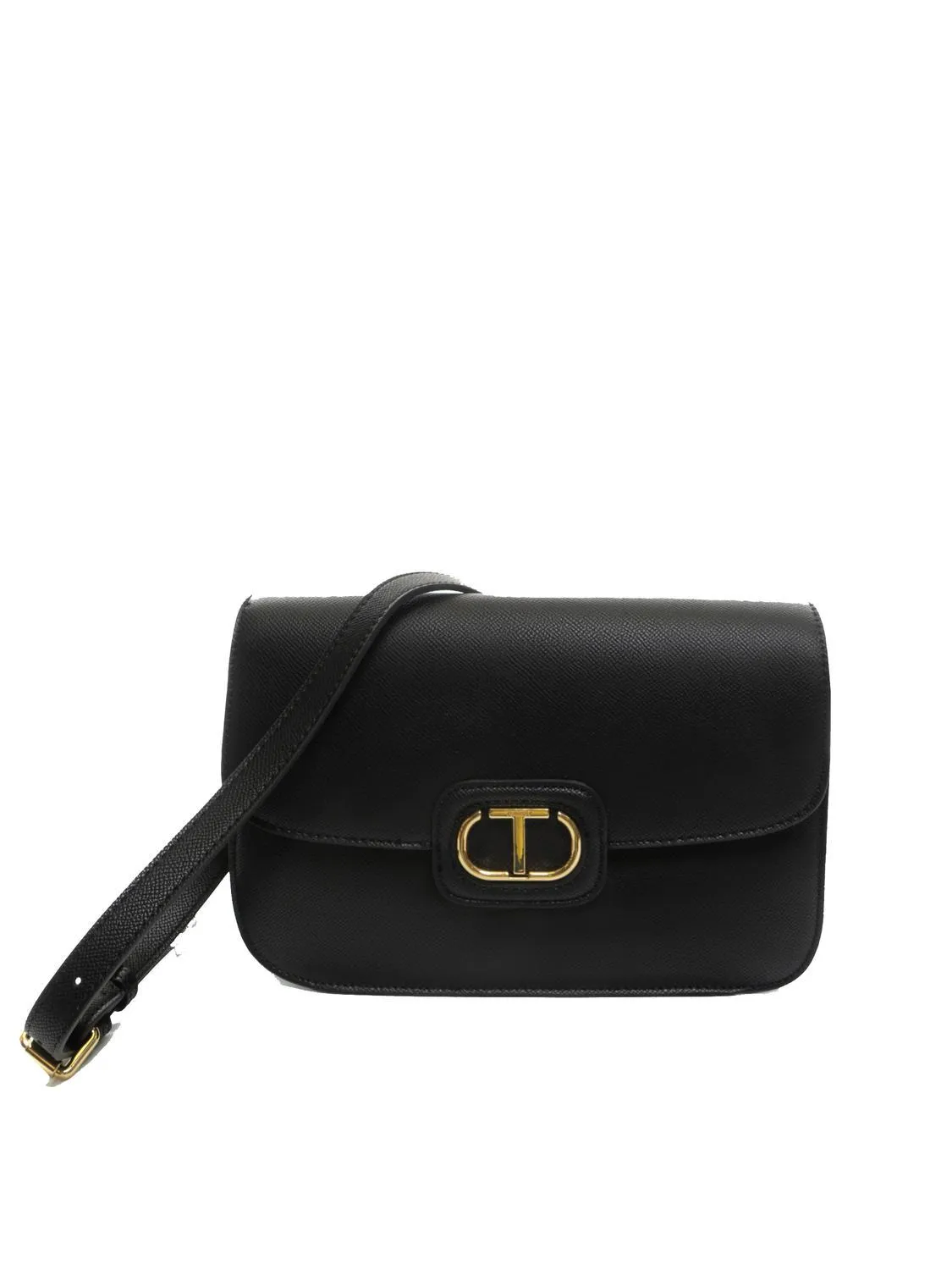 Twinset Oval T Sac À Bandoulière Avec Rabat Noir - Achetez À Prix Outlet!