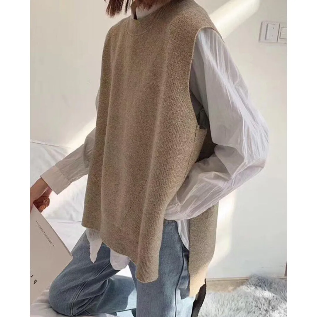 Valerie | Gilet Tricoté Sans Manches