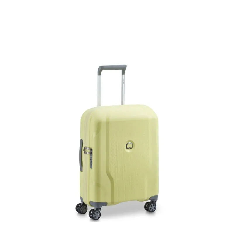 Valise cabine rigide Delsey Paris Clavel 55 cm Slim Jaune Pale