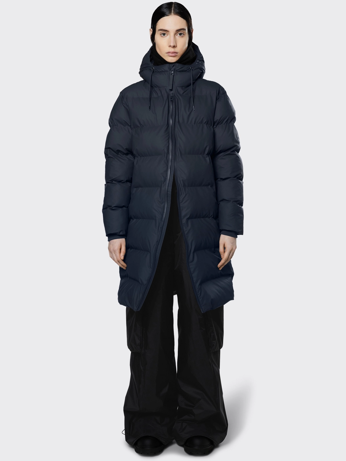 Veste Rains Unisex Long Puffer Jacket Navy