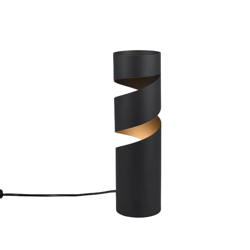 Zwarte tafellamp design, Marouan, met schakelaar